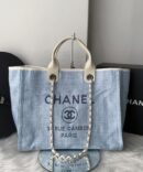 Bolsa Chanel Tote Fibra - Azul Claro