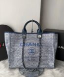 Bolsa Chanel Tote Fibra - Azul